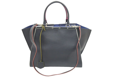 FENDI フェンディ 2WAYバッグ ハンドバッグ ショルダーバッグ トロワジュール 8BH279 ブラック ピンク ホワイト 良品 中古 44387
