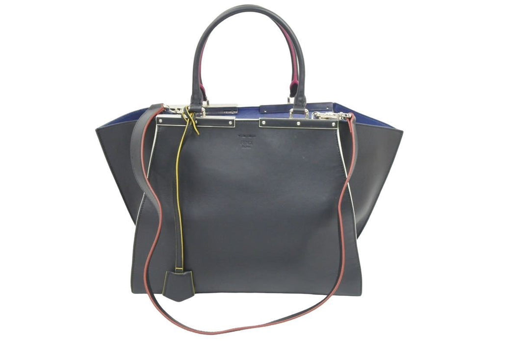FENDI フェンディ 2WAYバッグ ハンドバッグ ショルダーバッグ トロワジュール 8BH279 ブラック ピンク ホワイト 良品 中古 44387