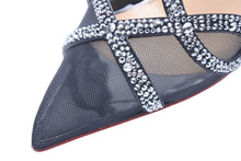 画像をギャラリービューアに読み込む, ChristianLouboutin クリスチャンルブタン 21SS Double L ストラスパンプス スワロフスキー VERSIONGUNMETAL 37 美品 中古 44390