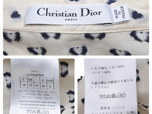 極美品 Christian Dior クリスチャンディオール 21SS ノースリーブワンピース ドレス ハートドット柄 141R54A7642 中古 44392