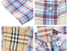 画像をギャラリービューアに読み込む, BURBERRY バーバリー 切り替え ノバチェックシャツ カラーシャツ コットン リヨセル ブラウン ブルー サイズ38 美品 中古 44395