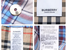 画像をギャラリービューアに読み込む, BURBERRY バーバリー 切り替え ノバチェックシャツ カラーシャツ コットン リヨセル ブラウン ブルー サイズ38 美品 中古 44395