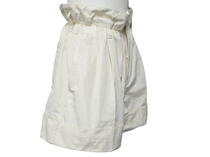 Moncler モンクレール ペーパーバッグウエストショートパンツ PANTALONE 2020AW ポリエステル アイボリー サイズ38 美品 中古 44398