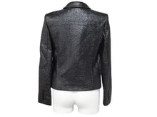 画像をギャラリービューアに読み込む, SAINT LAURENT PARIS サンローランパリ フェイクレザージャケット コットン レーヨン ポリウレタン ブラック 36 美品 中古 44407