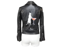 画像をギャラリービューアに読み込む, Saint Laurent サンローラン ライダースジャケット MOTORCYCLE JACKET 猫とカクテル 483165 牛革 サイズ34 美品 中古 44408