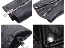 画像をギャラリービューアに読み込む, Saint Laurent サンローラン ライダースジャケット MOTORCYCLE JACKET 猫とカクテル 483165 牛革 サイズ34 美品 中古 44408