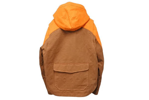 LOUIS VUITON ルイヴィトン 2021AW サイズ 52 HLA61WG98 フーデット ジャケット オレンジ ブラウン 美品 中古 44409