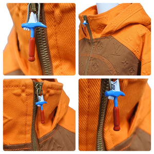 LOUIS VUITON ルイヴィトン 2021AW サイズ 52 HLA61WG98 フーデット ジャケット オレンジ ブラウン 美品 中古 44409