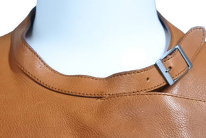 HERMES エルメス ライダースジャケット ブラウン系 マルジェラ期 アウター レザー サイズ38 中古 44410