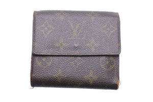 LOUIS VUITTON ルイ ヴィトン ポルトフォイユ エリーズ 二つ折り財布 M61654 モノグラム ブラウン ゴールド金具 良品 中古 44517