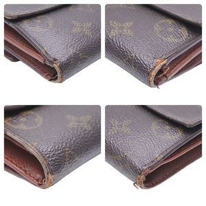 LOUIS VUITTON ルイ ヴィトン ポルトフォイユ エリーズ 二つ折り財布 M61654 モノグラム ブラウン ゴールド金具 良品 中古 44517