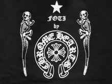 画像をギャラリービューアに読み込む, CHROME HEARTS クロムハーツ CH フォティドッグ ボーダープリントTシャツ コットン ブラック パープル 良品 中古 44527