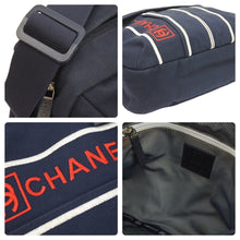 Load image into Gallery viewer, CHANEL シャネル スポーツライン ショルダーバッグ ココマーク 12番台 ストライプ ネイビー ホワイト レッド 美品 中古 44592