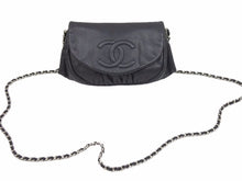 Load image into Gallery viewer, CHANEL シャネル ハーフムーン マトラッセ チェーンショルダーバッグ A50987 14番台 キャビアスキン ブラック 美品 中古 44599