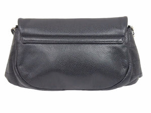 CHANEL シャネル ハーフムーン マトラッセ チェーンショルダーバッグ A50987 14番台 キャビアスキン ブラック 美品 中古 44599