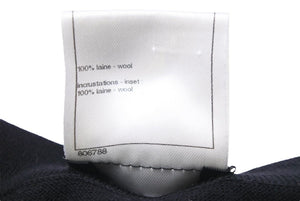 CHANEL シャネル ニット ココマーク エンブレム トップス P46564K05822 ウール ブラック レディース サイズ36 美品 中古 44610
