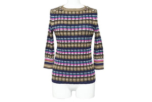 CHANEL シャネル ニット トップス 31 RUE CAMBON ボタン P59263K07768 アルパカ ウール マルチカラー サイズ34 美品 中古 44616