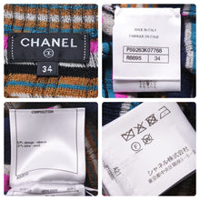 Load image into Gallery viewer, CHANEL シャネル ニット トップス 31 RUE CAMBON ボタン P59263K07768 アルパカ ウール マルチカラー サイズ34 美品 中古 44616