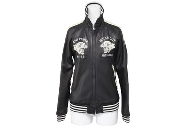 HYSTERIC GLAMOUR ヒステリックグラマー レザージャケット ブルゾン スカジャン MOTOR CITY MICHIGAN 羊革 サイズM 美品 中古 44629