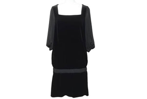 VELOUR NOIR by FOXEY NEWYORK ベロアノワールバイフォクシーニューヨーク ワンピース ブラック サイズ38 美品 中古 44637
