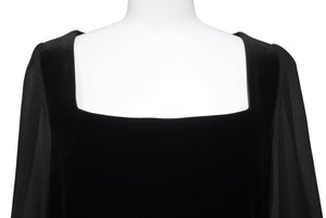 VELOUR NOIR by FOXEY NEWYORK ベロアノワールバイフォクシーニューヨーク ワンピース ブラック サイズ38 美品 中古 44637