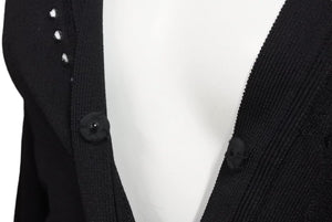 n21 ヌメロ ヴェントゥーノ カーディガン トップス リボン シルク レース ブラック サイズ36 美品 中古 44638