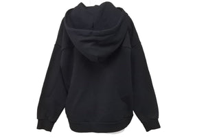 Alexander McQueen アレキサンダーマックイーン グラフィティ パーカー スウェットシャツ ブラック ホワイト 38 美品 中古 44655