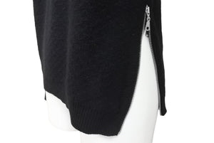 foxey フォクシー ニット セーター トップス サイドジップ 33768-KSTFY08MY ウール カシミヤ ブラック サイズ38 美品 中古 44642