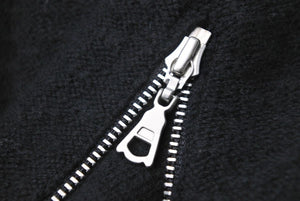foxey フォクシー ニット セーター トップス サイドジップ 33768-KSTFY08MY ウール カシミヤ ブラック サイズ38 美品 中古 44642