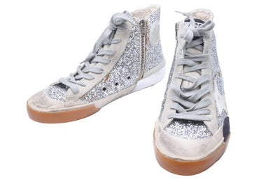 Golden Goose ゴールデングース FRANCY フランシー ハイトップスニーカー シューズ シルバーグリッター サイズ35 中古 44663
