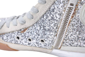 Golden Goose ゴールデングース FRANCY フランシー ハイトップスニーカー シューズ シルバーグリッター サイズ35 中古 44663