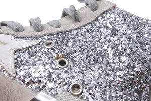 Golden Goose ゴールデングース FRANCY フランシー ハイトップスニーカー シューズ シルバーグリッター サイズ35 中古 44663