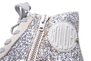 Golden Goose ゴールデングース FRANCY フランシー ハイトップスニーカー シューズ シルバーグリッター サイズ35 中古 44663