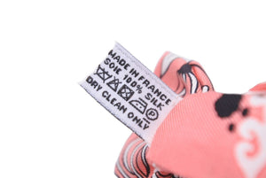 エルメス HERMES 782979S-08 ヌーパピヨン ローズマラバー×ブラック×ホワイト メンズ 蝶ネクタイ 美品 中古 44664