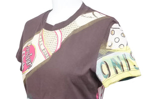 Christian Dior クリスチャンディオール 半袖Tシャツ CAR ボトル トップス 2E12155020 コットン ブラウン サイズ38 美品 中古 44677