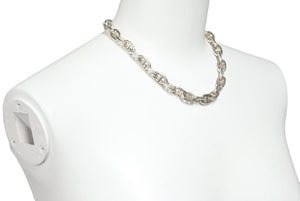 極美品 HERMES エルメス シェーヌダンクル ネックレス MM 35 コマ 111.7g 新刻 シルバー925 中古 44679