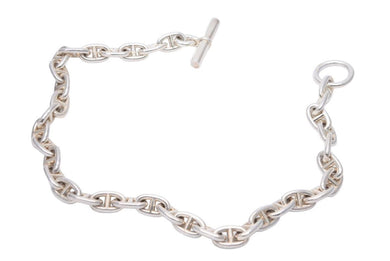 極美品 HERMES エルメス シェーヌダンクル ネックレス MM 35 コマ 111.7g 新刻 シルバー925 中古 44679