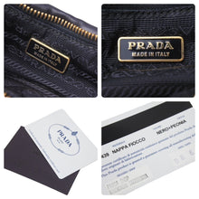 画像をギャラリービューアに読み込む, PRADA プラダ リボン ワンショルダーバッグ ポシェットポーチ ハンドバッグ A9378B レザー ブラック ピンク 中古 美品 44691