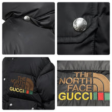 Load image into Gallery viewer, GUCCI THE NORTH FACE グッチ ザ ノース フェイス Nylon Bomber Jacket ナイロン ボンバー ジャケット ダウン XS 美品 中古 44716