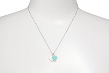 Load image into Gallery viewer, Tiffany ティファニー リターントゥ ティファニー ダブルハートタグ ネックレス 2.5g シルバー925 シルバー ブルー 美品 中古 44725