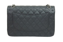 Load image into Gallery viewer, 新品同様 シャネル CHANEL デカマトラッセ Wフラップ Wチェーン ショルダーバッグ キャビアスキン 黒 中古 シルバー金具 44731