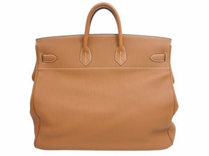 超レア色 新品同様 幻 HERMES エルメス オータクロア50 トリヨンクレマンス ゴールド シルバー金具 □L 中古 44770