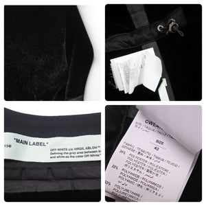 OFF-WHITE オフホワイト ジャケット OWEA156F18A37065 ブラック 黒 アウター ロゴ サイズ40 美品 中古 44796