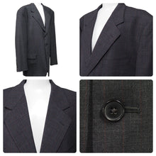 Load image into Gallery viewer, HERMES エルメス メンズ スーツ 52 Used HERMES ウール ジャケット グレー ストライプ スーツ セットアップ 中古 44803