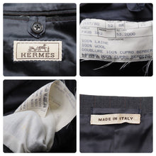 Load image into Gallery viewer, HERMES エルメス メンズ スーツ 52 Used HERMES ウール ジャケット グレー ストライプ スーツ セットアップ 中古 44803