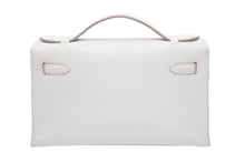 Load image into Gallery viewer, 新品同様 HERMES エルメス C刻印 ハンドバッグ ポシェットケリー グリスパール(パールグレー) スイフト シルバー金具 中古 44812