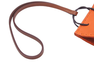 新品同様 HERMES エルメス サックオランジュ アニューミロ バッグチャーム ストラップ オレンジ D刻印 2019年 美品 中古 44829