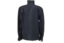 Load image into Gallery viewer, Christian Dior クリスチャンディオール プリーツ 長袖シャツ ブラック トップス 黒 サイズM 美品 中古 45154