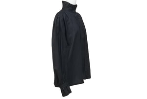 Christian Dior クリスチャンディオール プリーツ 長袖シャツ ブラック トップス 黒 サイズM 美品 中古 45154
