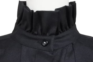Christian Dior クリスチャンディオール プリーツ 長袖シャツ ブラック トップス 黒 サイズM 美品 中古 45154